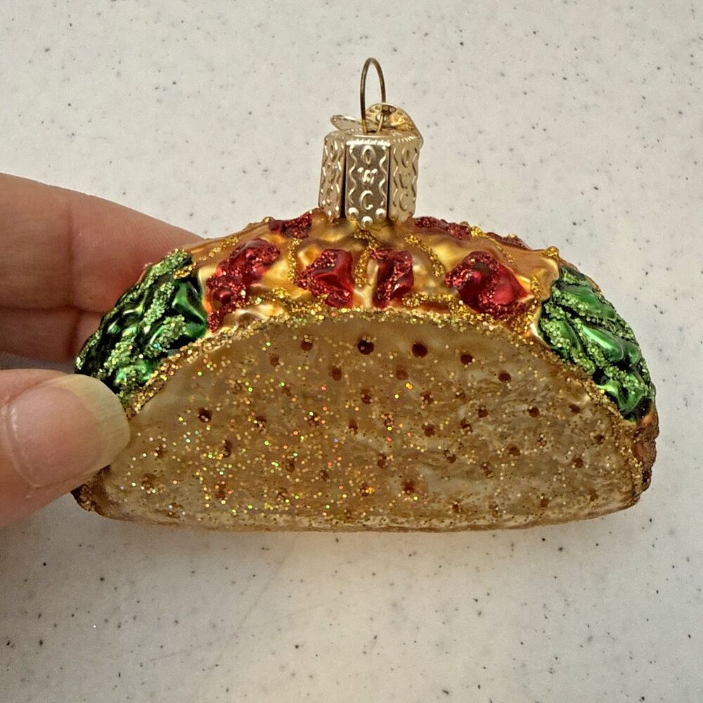Old World Gumdrops Mini Taco Blown Ornament 87005